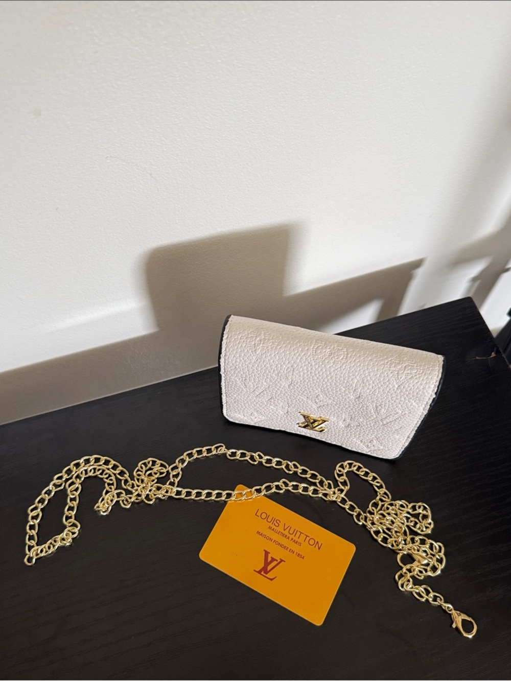 Louis Vuitton White Monogram Envelope Clutch Wallet with Gold LV logo - Picture 7 of 7